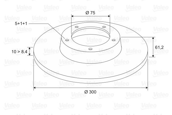 VALEO 186125 Brake Disc