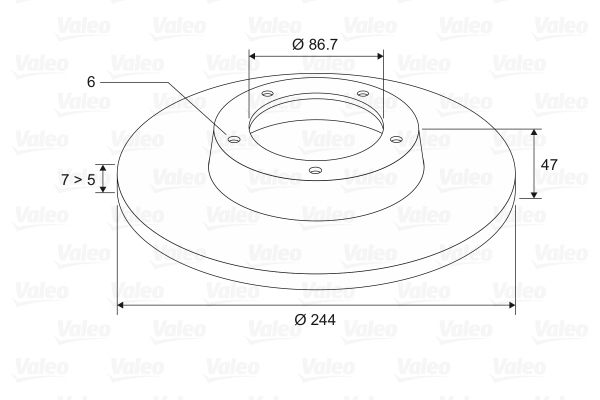 VALEO 186128 Brake Disc