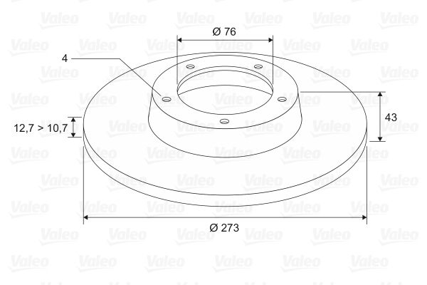 VALEO 186202 Brake Disc