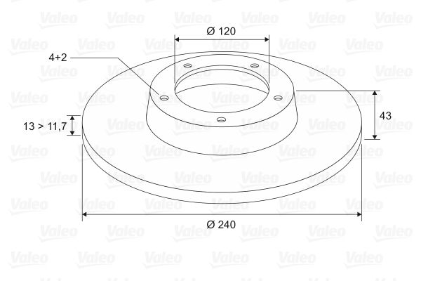 VALEO 186236 Brake Disc
