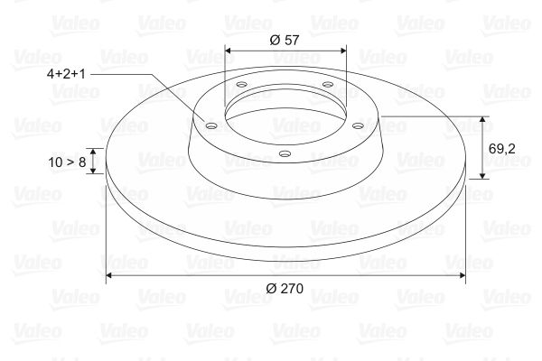 VALEO 186565 Brake Disc