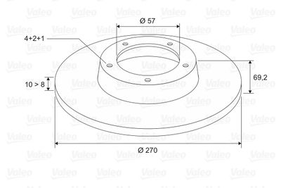 Brake Disc VALEO 186565