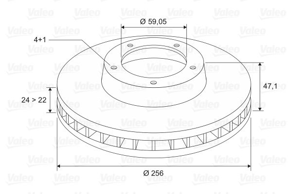 VALEO 186743 Brake Disc
