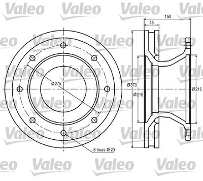 Brake Disc VALEO 187008