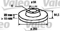 Brake Disc VALEO 187040