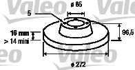 Brake Disc VALEO 187045