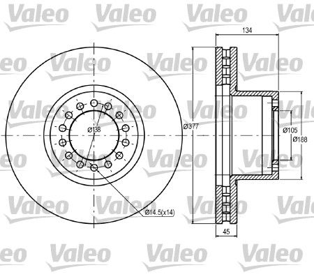 VALEO 187048 Brake Disc