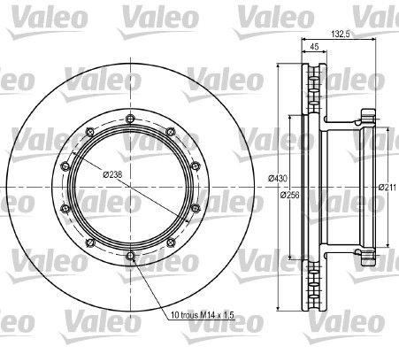 VALEO 187051 Brake Disc