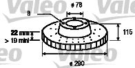 Brake Disc VALEO 187061