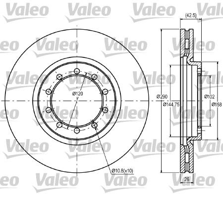 VALEO 187062 Brake Disc