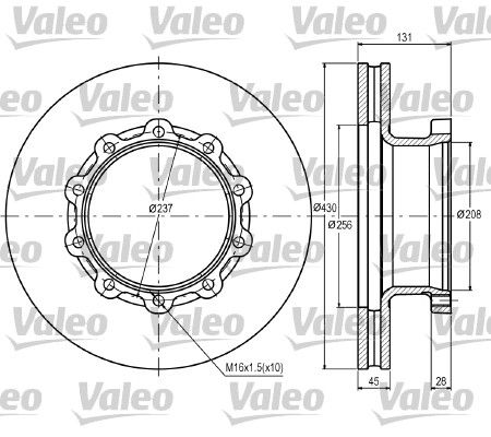 VALEO 187070 Brake Disc