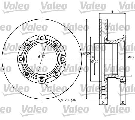 VALEO 187082 Brake Disc