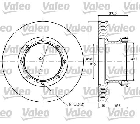VALEO 187084 Brake Disc