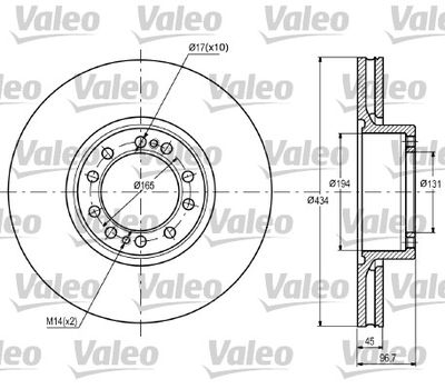 Brake Disc VALEO 187087