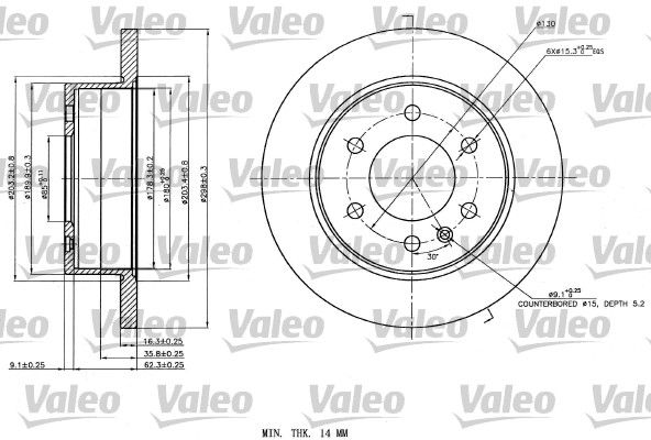 VALEO 187142 Brake Disc
