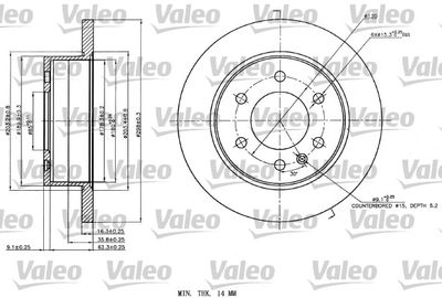 Brake Disc VALEO 187142