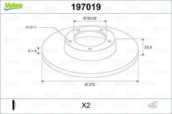 VALEO 197019 Brake Disc