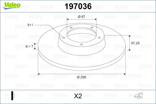 VALEO 197036 Brake Disc