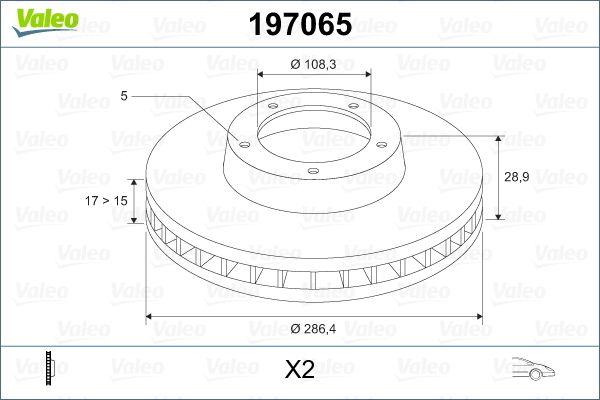 VALEO 197065 Brake Disc
