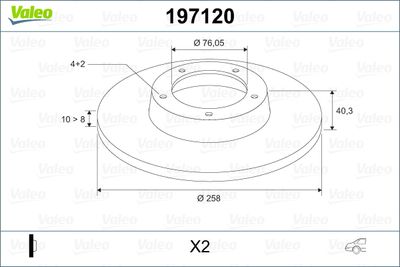 Brake Disc VALEO 197120