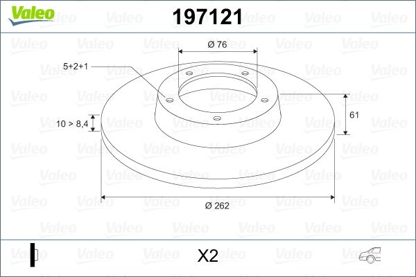 VALEO 197121 Brake Disc