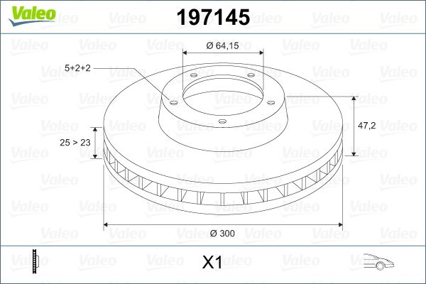 VALEO 197145 Brake Disc