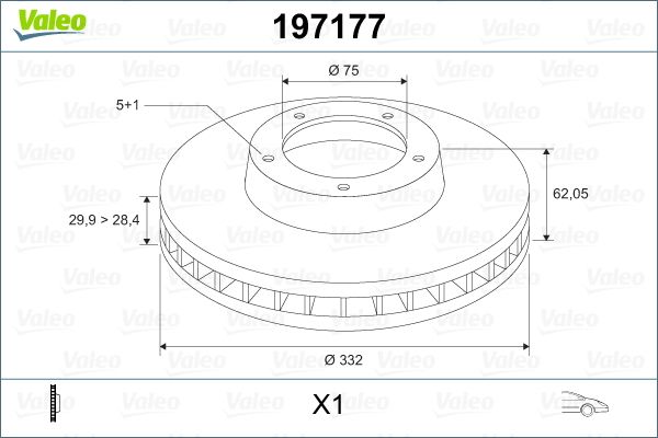 VALEO 197177 Brake Disc
