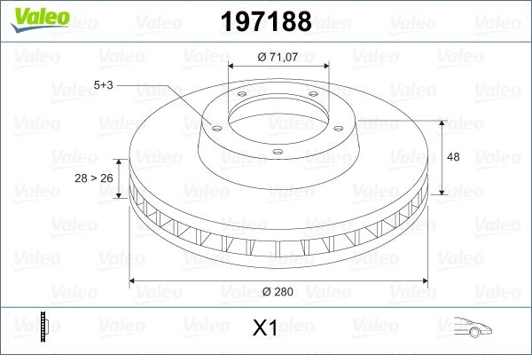 VALEO 197188 Brake Disc
