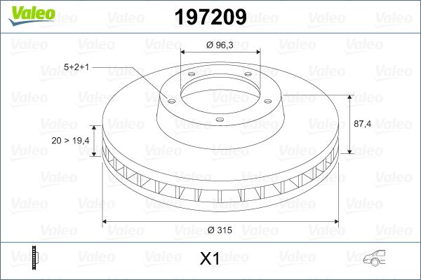 VALEO 197209 Brake Disc