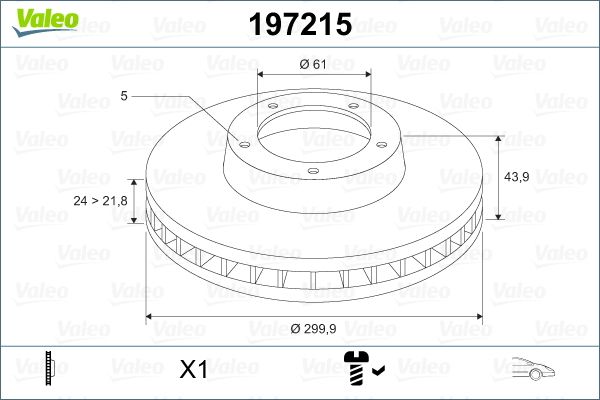 VALEO 197215 Brake Disc
