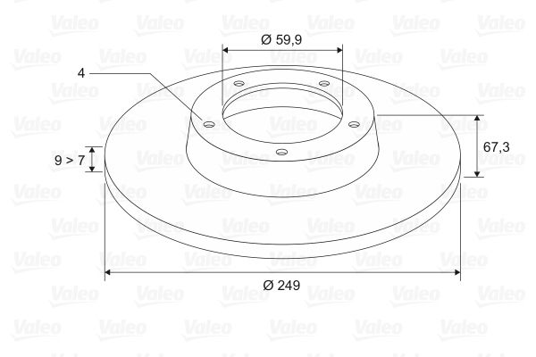 VALEO 197307 Brake Disc