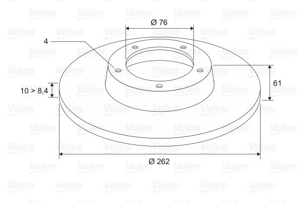 VALEO 197342 Brake Disc
