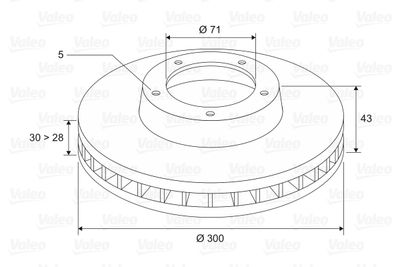 Brake Disc VALEO 197356