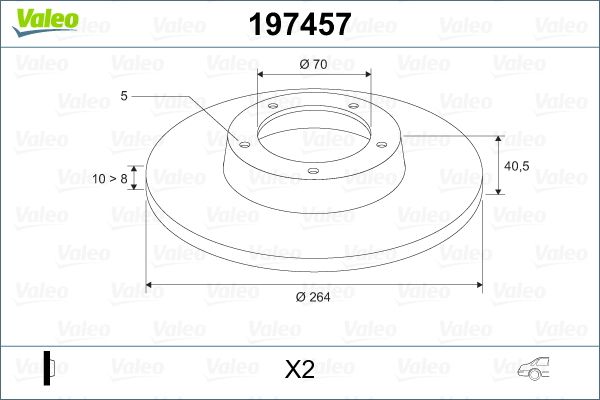 VALEO 197457 Brake Disc