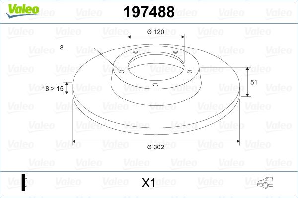 VALEO 197488 Brake Disc