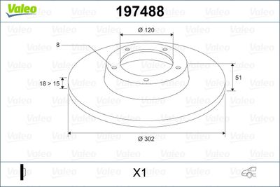 Brake Disc VALEO 197488