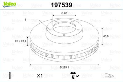 Brake Disc VALEO 197539