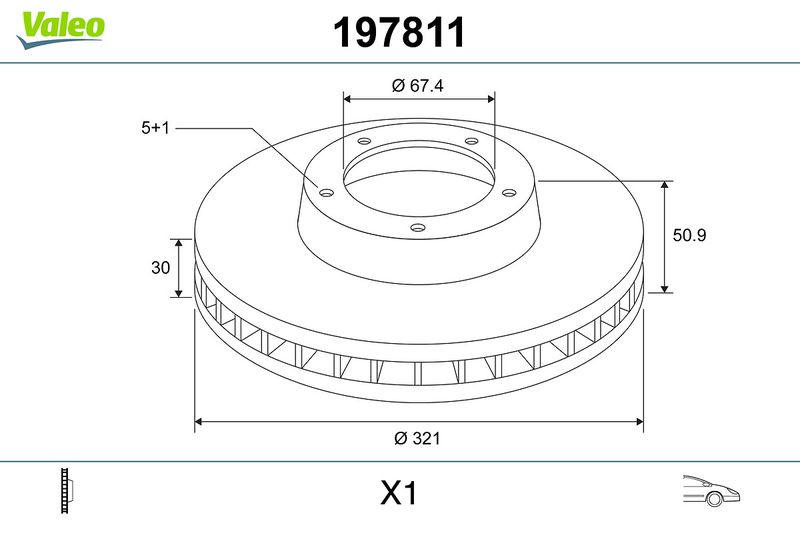 VALEO 197811 Brake Disc