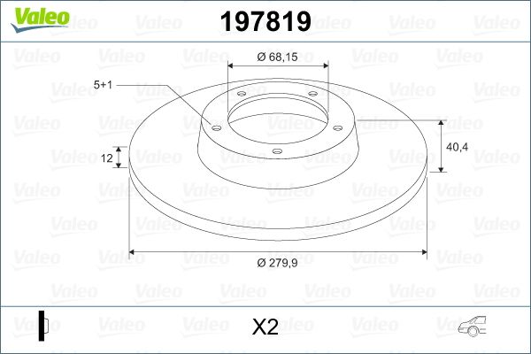 VALEO 197819 Brake Disc