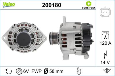 Alternator VALEO 200180