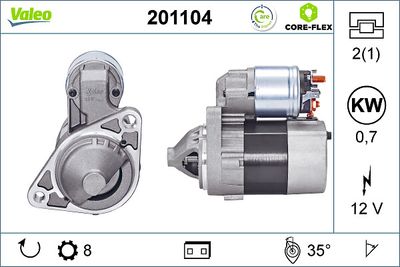 Starter VALEO 201104