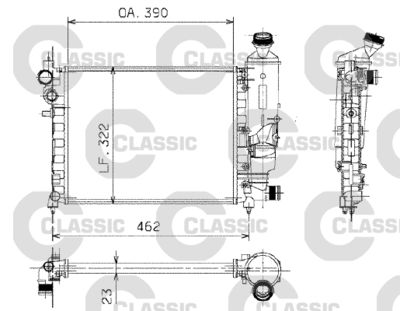 Radiator, engine cooling VALEO 230372