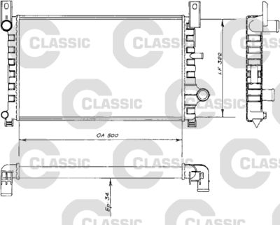 Radiator, engine cooling VALEO 230484