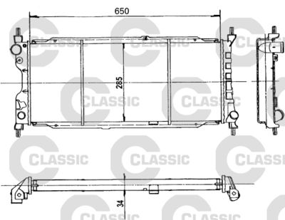 Radiator, engine cooling VALEO 231179