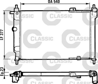 Radiator, engine cooling VALEO 231551
