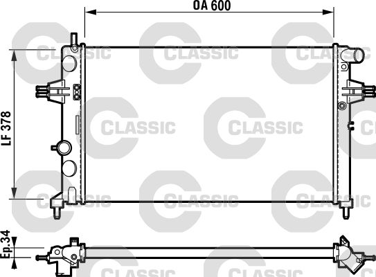 VALEO 232729 Radiator, engine cooling