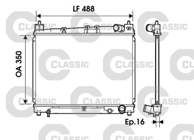 Radiator, engine cooling VALEO 234840