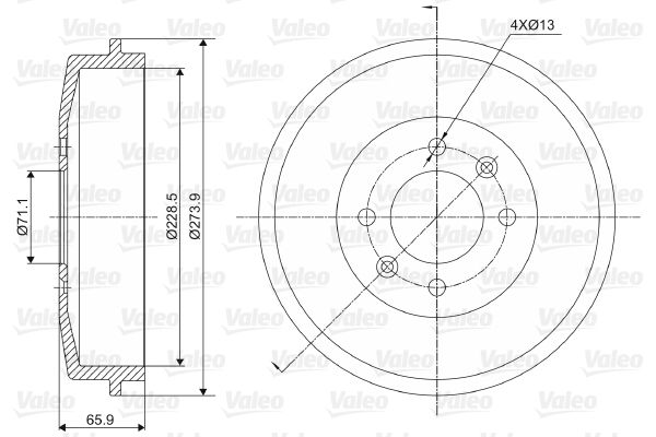 VALEO 237000 Brake Drum