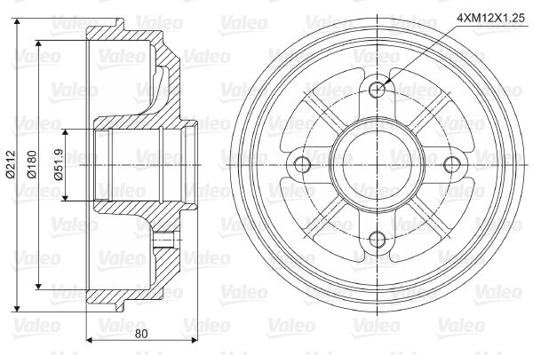 VALEO 237001 Brake Drum