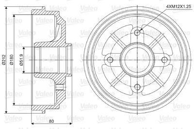 Brake Drum VALEO 237001